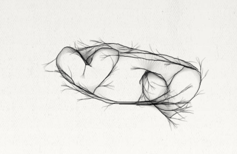 Hearts drawing